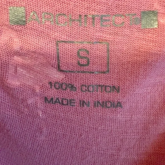 Architect Pink Fitted Short Sleeve T-Shirt Size Small - Picture 4 of 4